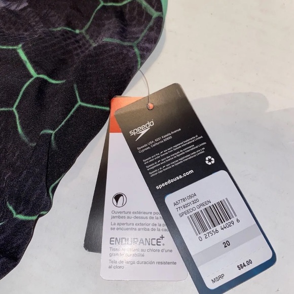 C2II Speedo Women's Size 20 Swimsuit ONE Piece Endurance+ Cross Back RACING CUT - Picture 5 of 6